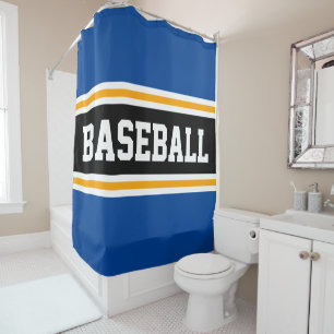 Bold Blue Black Yellow White BASEBALL Stripes