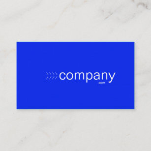Bold blue business card featuring your web address