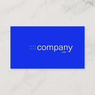 Bold blue business card featuring your web address