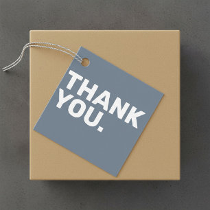 Bold Blue Wedding Thank You Favour Tag