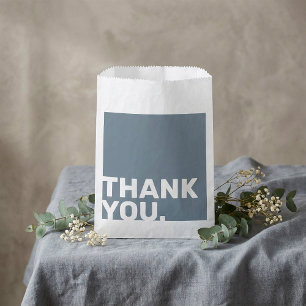 Bold Blue Wedding Thank You Favour Tag Bag