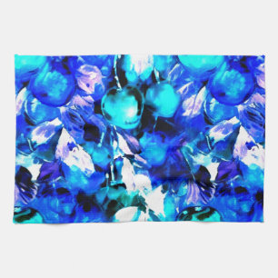 Bold blues kitchen towel