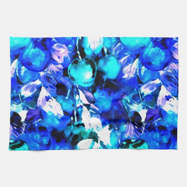 Bold blues  kitchen towel (Horizontal)