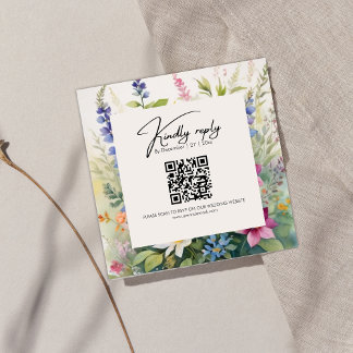 Bold Bohemian Wildflower Unique Enclosure Card