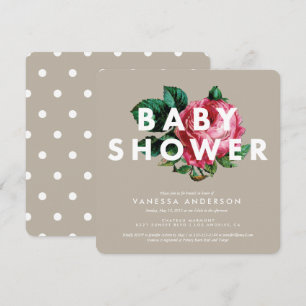 Bold Botanical Baby Shower Invitation
