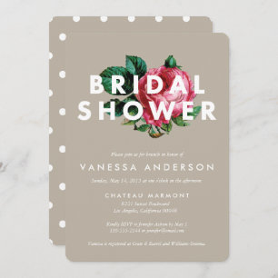 Bold Botanical Bridal Shower Invitation