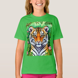 Bold Botanical Tiger cub Kid's T-Shirt