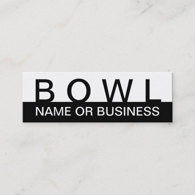 bold BOWL (colour customizable) Mini Business Card (Front)