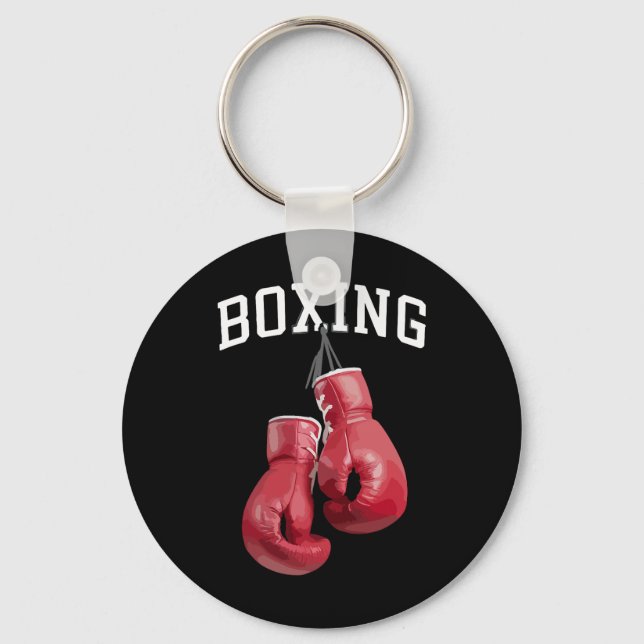 Bold Boxing Gloves Boxing Kickboxing Boxing Lover  Keychain (Front)