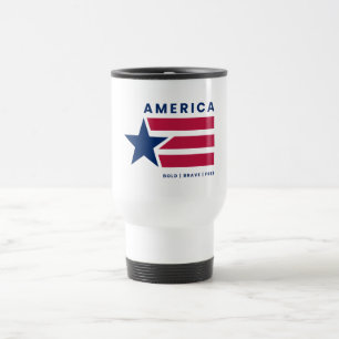 Bold Brave and Free Travel Mug