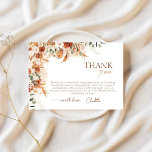 Bold Bright Boho Terracotta Bridal Shower Thank You Card<br><div class="desc">Express your gratitude in style with our Bold Bright Boho Terracotta Bridal Shower Thank You Card. Featuring vibrant terracotta tones and a chic boho design, this card is perfect for conveying your heartfelt thanks to your guests. Personalize it easily to match your unique style and theme. Ideal for modern and...</div>