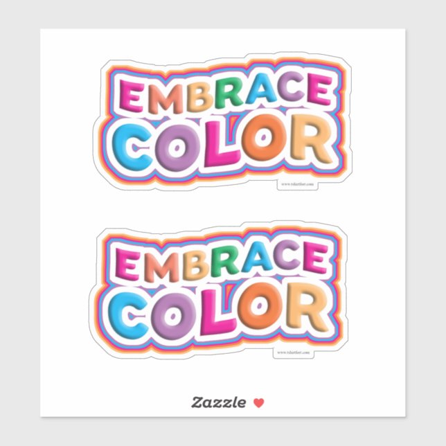 Bold Bright Embrace Colour Slogan Fun Set (Sheet)