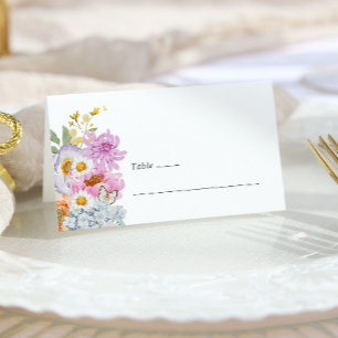 Bold Bright Floral Place Card