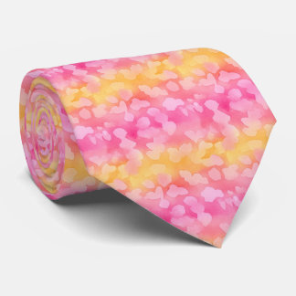 Bold & Bright Horizontal "Pink Lemonade" Abstract Tie