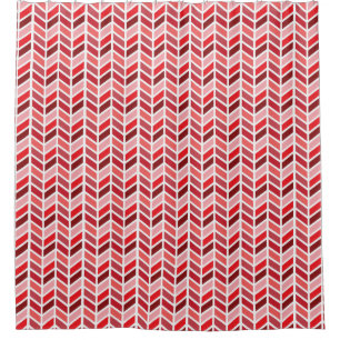 Bold Bright Red Pink Herringbone Pattern Design