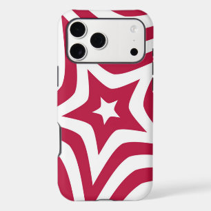 Bold & Bright Red & White Star dans un Motif vecto