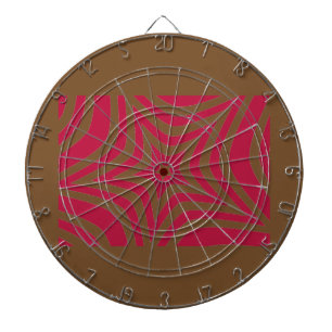 Bold & Bright Red & White Star in a Vector Pattern Dartboard