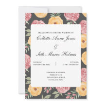 Bold & Bright Roses Wedding Invitation 2