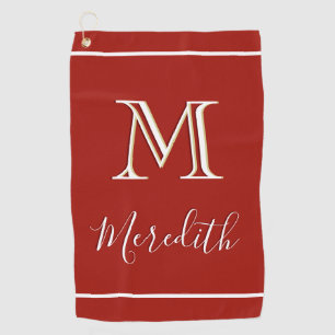  Bold Bright with a Unique 3 Colour Monogram I Nam Golf Towel