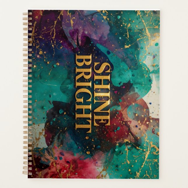 "Bold Brilliance" Spiral Notebook Planner (Front)