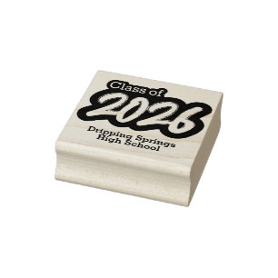 Bold Brush Class of 2026 Rubber Stamp