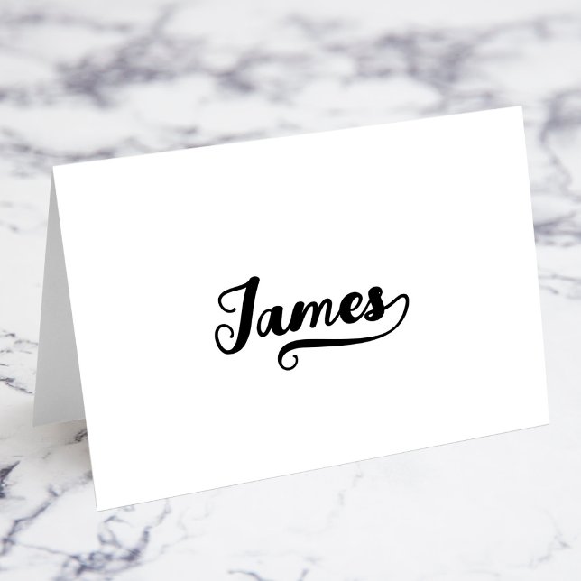 Bold Brush Script S Swash Name Place Cards (Bold Brush Script S Swash Name Place Cards)