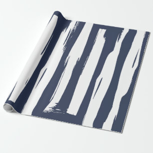 Bold Brushstroke Stripes Wrapping Paper
