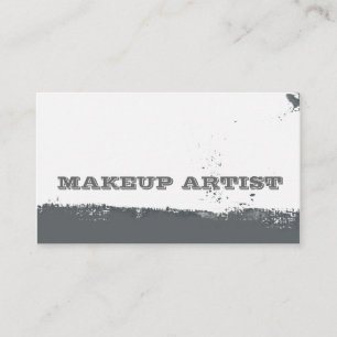 Bold Brushstrokes Abstract Grey Paint Splatters Business Card