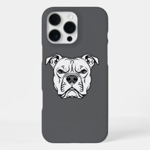Bold Bulldog Face Illustration iPhone 16 Pro Max Case