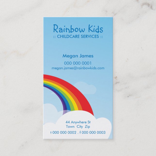 BOLD BUSINESS CARD :: fun rainbow 1P (Front)