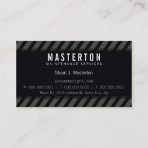 BOLD BUSINESS CARD :: warning stripes 5
