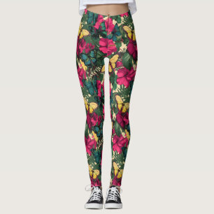 Bold Butterfly Camouflage Weightlifting Athletic Leggings
