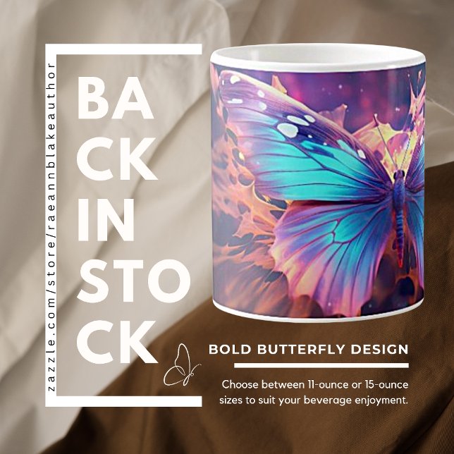 Bold Butterfly Design Ceramic Mug (Creator Uploaded)