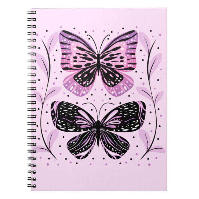 Bold Butterfly Duo  Notebook (Front)
