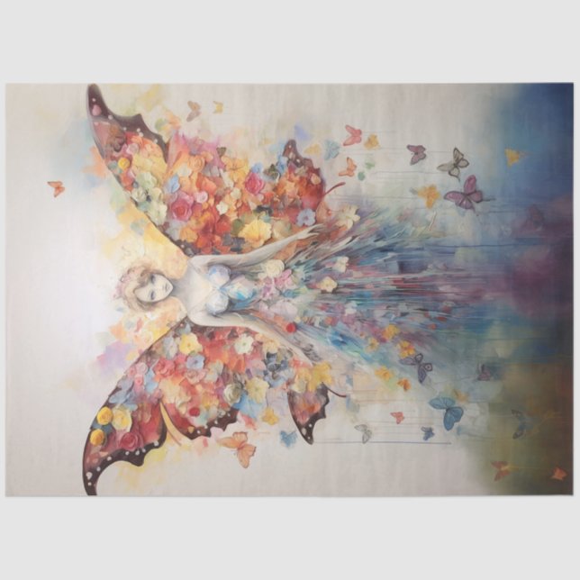 Bold Butterfly Fairy  Tissue Paper (Front)