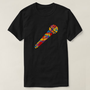 Bold Camo Pattern Microphone T-Shirt