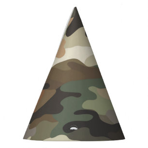 Bold Camouflage Design Festive Party Hat