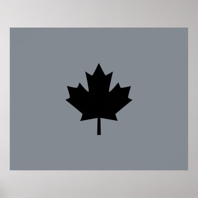 Bold Canadian Black Maple Leaf Poster (Front)