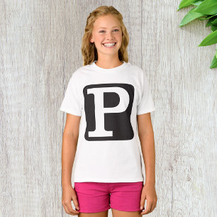 Bold Capital Letter P Monogram T-Shirt