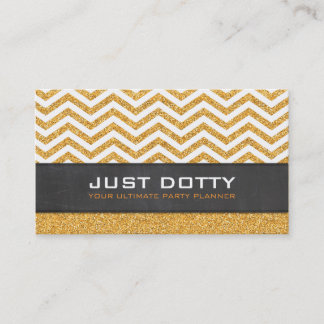 BOLD CARD chevron chalkboard rich gold glitter