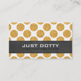 BOLD CARD polka dots chalkboard rich gold glitter