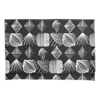 Bold Caribbean Tribal Mudcloth – Black & White, Pillowcase