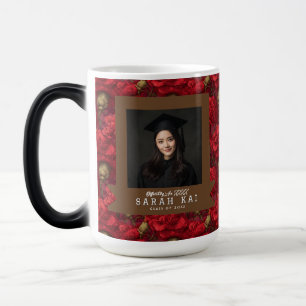 Bold Carnation Print Graduation Magic Mug