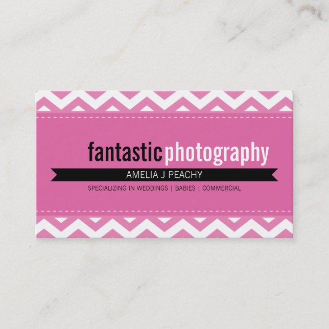 BOLD CARTE DE VISITE :: simple chevron moderne 10 (Devant)