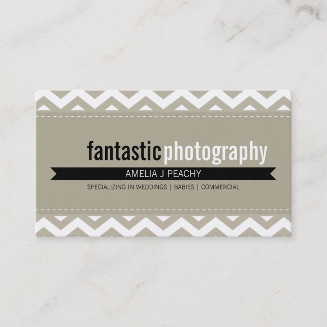 BOLD CARTE DE VISITE :: simple chevron moderne 8 (Devant)