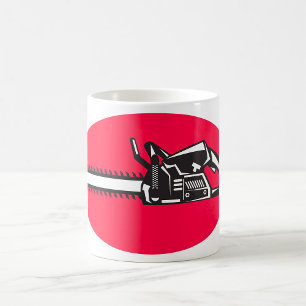Bold Chainsaw Lumberjack Logging Tool Coffee Mug