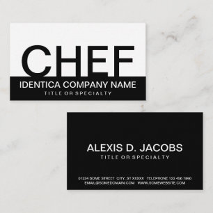 bold CHEF (colour customizable) Business Card