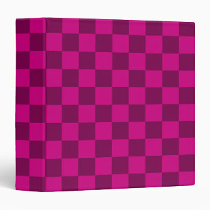 Bold Chequerboard Pattern with Magenta Square Binder