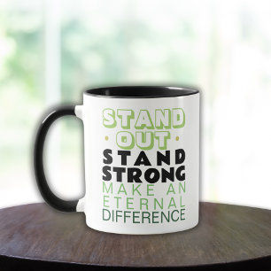 Bold Christian Faith Motivational Colourful Green Mug