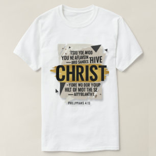 Bold Christian Typography Design – Faith in Christ T-Shirt